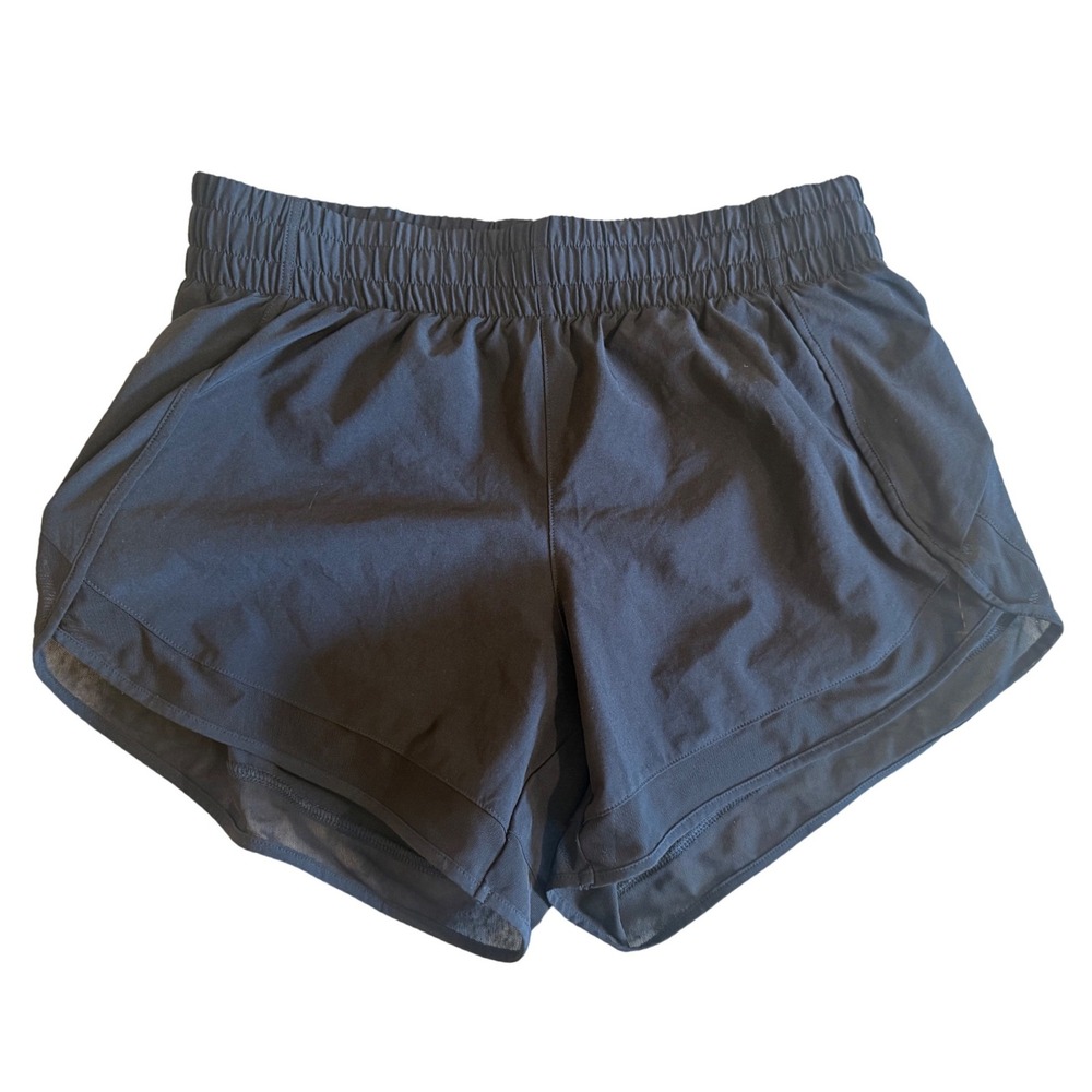 Athleta Mesh Racer Run Short 4" Black Women XS Elastic Waist Gym Workout Shorts